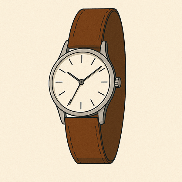 Illustration d'une Montre Bracelet Cuir